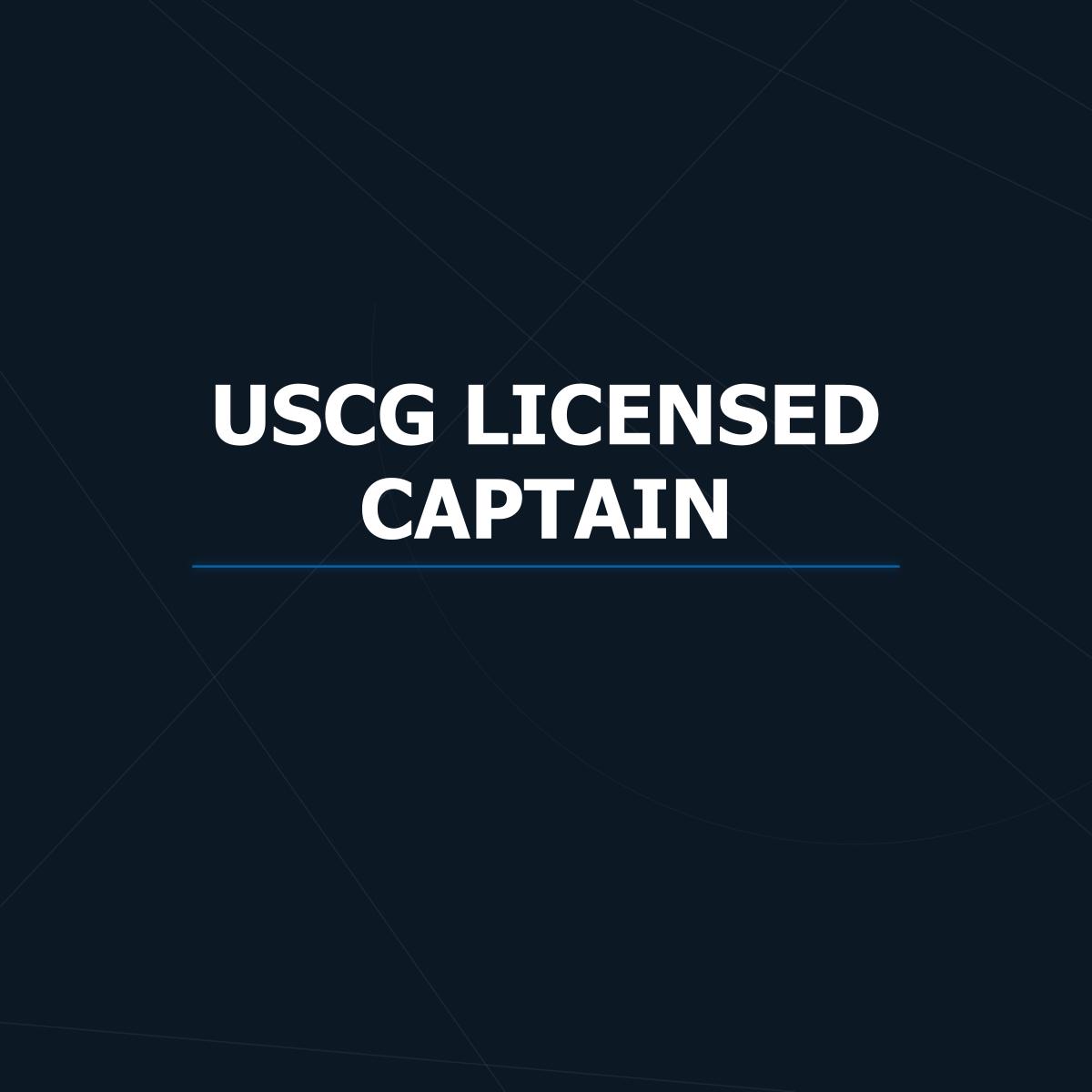 What is a USCG licensed captain